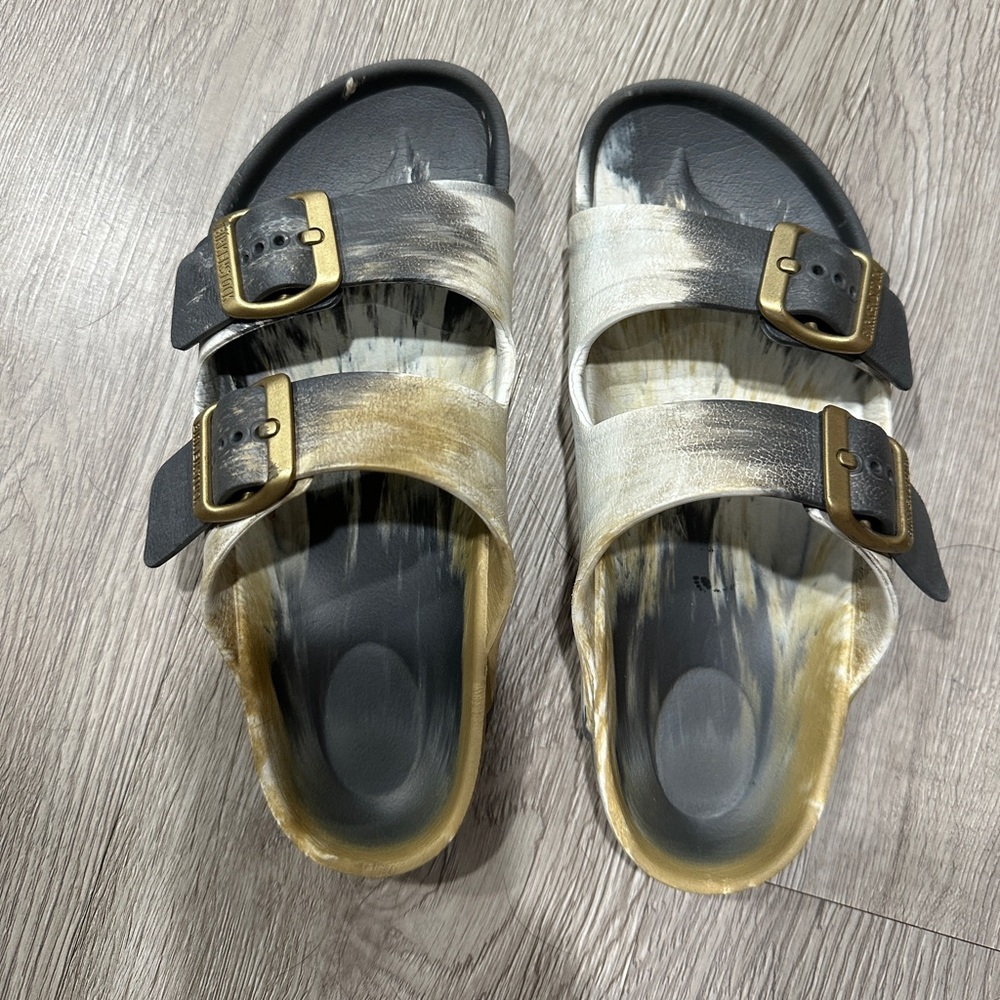 BIRKENSTOCK ARIZONA EVA KIDS GLAMOUR GOLD SANDALS Girls sz 2